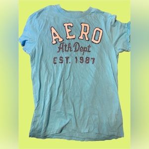 Aeropostale vintage blue logo short sleeve size medium